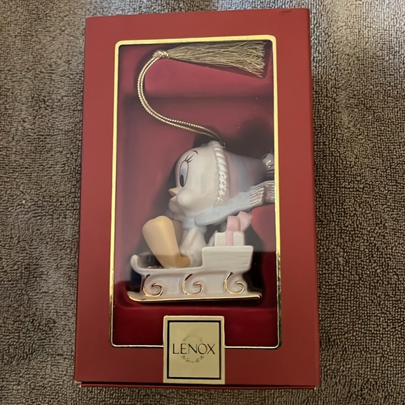 Lenox Tweety ornament “A Tweety Delivery” new in box ceramic with gold & mop - Picture 2 of 6